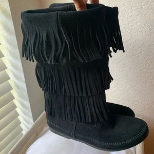 Minnetonka Fringe Boots // Moccasins